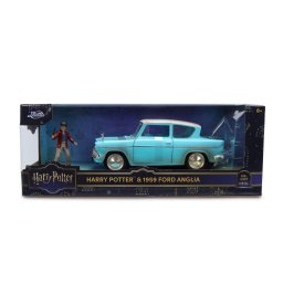 Set Harry Potter cu figurina si masinuta metalica Ford Anglia 1959, 1:24