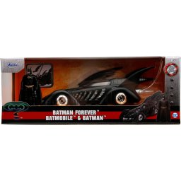 Set Batmobile Batman Forever 1:24 cu figurina Batman din metal