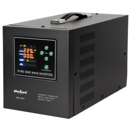 UPS centrala termica REBEL POWER-1500-LFP4, 1500VA, 1050W, sinus pur, acumulator extern 12V GEL/LiFePO4 50-200Ah, incarcare 40A, timp transfer ≤4ms, faza fixa, afisaj LED, functie UPS/redresor/invertor, RB-4029