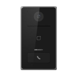 Videointerfon IP Hikvision, Camera 2MP, PoE, IP65, Cititor carduri, IR 2.5m, Microfon, 4xIntrari alarma - DS-KV6133-ME1