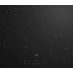 Plita incorporabila Beko HII64200MT, Inductie, 4 zone de gatit, Booster, Direct Acces, Stop & Go, 60 cm, Sticla neagra