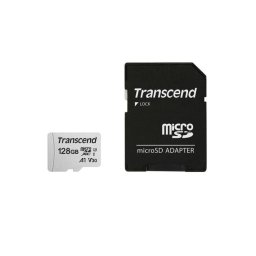 Card de memorie Transcend USD300S, microSDXC, 128 GB, 95 MB/s Citire, 45 MB/s Scriere, Clasa 10 UHS-I U3 + Adaptor SD