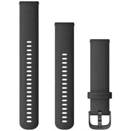 Curea de schimb Garmin 010-12932-11, Quick Release, Silicon, 20mm, Negru/Gri