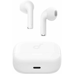 Casti wireless Semi-in-Ear Anker Soundcore K20i, Autonomie 36 ore, IPX5, Bluetooth 5.3, Alb