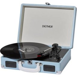 Pickup Denver Electronics, 33 1/3,45,78, Rotativ, Brat drept, 2 W, 265 mm, Albastru