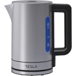 Fierbator Tesla KT550BXD, 1.7L, 2200W, control electronic, temperatura reglabila, oprire automata, functie mentinere cald, Inox