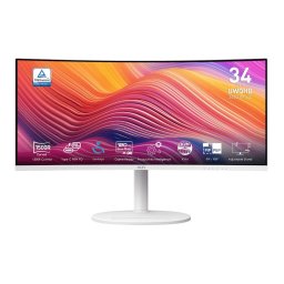 Monitor MSI Modern MD342CQPW, 34", VA Curve 1500R, UWQHD, 4ms, 120Hz, Alb