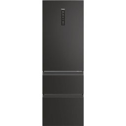 Combina Frigorifica HAIER HTW5618DNPT, Total No Frost, 360 l, H 185 cm, Clasa D, Wi-Fi, Negru