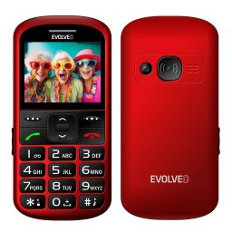 Evolveo EasyPhone XS, telefon mobil pentru seniori, Rosu
