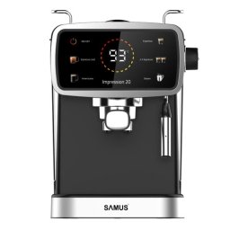 Espressor Samus Impression 20, 20 bari, 5 optiuni cafea, Touch Control, rezervor apa 1.5l, 1350W, Negru