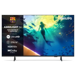 Televizor Philips AMBILIGHT tv LED 43PUS8010, 108 cm, Smart TV, 4K Ultra HD, Clasa E (Model 2025), Negru