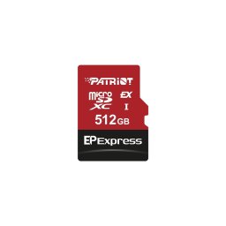 Card de memorie Patriot EP Express, Micro SDXC, 512GB, UHS-I U3, Clasa 10