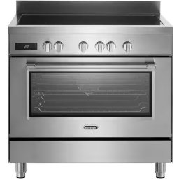 Aragaz profesional De Longhi PRO 96MXIN ED RO, Gaz, 4 arzatoare, Cuptor electric, Cuptor 87 l, Timer, Iluminare cuptor, 90 cm, Inox