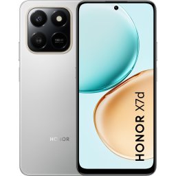 Telefon Honor X7d, 6GB RAM, 128GB, Dual SIM, 4G, 6.77 inch, 6350mAh, Argintiu
