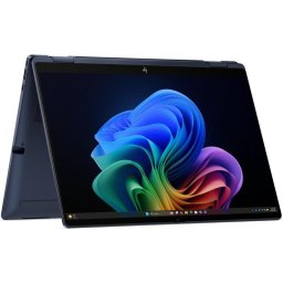 Laptop 2in1 HP EliteBook X Flip G2i, Procesor Intel® Core™ Ultra X7 358H, 18MB Cache, pana la 4.80 GHz, 14 inch, OLED 120Hz, Touch, 32GB LPDDR5X, 1TB SSD, Intel Arc B390 Graphics, Windows 11 Pro, Albastru inchis