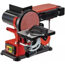 Masina de slefuit cu banda/disc Einhell Classic TC-US 380, 380 W, viteza benzii de slefuit 292 m/min, viteza discului de slefuit 1.450 rpm, 1x banda de slefuit K80, 1x smirghel pe disc K80