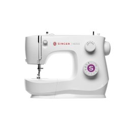 Masina de cusut Singer M2505, mecanica, 11 tipuri de cusaturi esentiale, iluminare LED, Alb