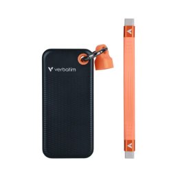 SSD Extern Portabil Verbatim Pocket 32418, Interfata USB 3.2Gen2 256GB, Negru-Portocaliu