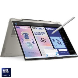 Laptop Lenovo Yoga 7 2-in-1 14ILL10 cu procesor Intel® Core Ultra 7 256V, Display 14" WUXGA, OLED, Touch, 16GB LPDDR5x RAM, 1TB SSD, Placa video Intel® Arc™ Graphics 140V, No OS, Seashell