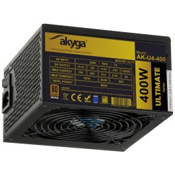 Sursa de alimentare Akyga AK-U4-400, 400W, ATX 2.31, 80 PLUS Bronze, PFC activ, ventilator 120 mm, Negru