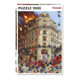 Puzzle Piatnik, Fire Brigade Illustration - Franois Ruyer, 1000 piese