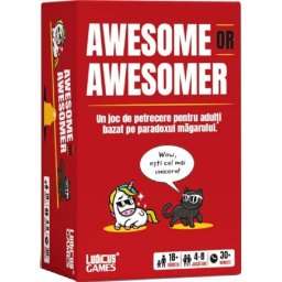 Joc de petrecere Awesome or awesomer, paradoxul magarului, Varsta 18+ ani, Rosu