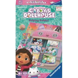 Joc Gabbys Dollhouse Ravensburger, joc de societate pentru copii de la 4 ani, editie compacta, multilingv, incl.RO, Multicolor