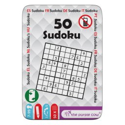 Joc educativ Purple Cow - 50 de provocari Sudoku, 7+ ani