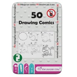 Joc educativ Purple Cow - 50 de provocari: Deseneaza in sase pasi, 5+ ani
