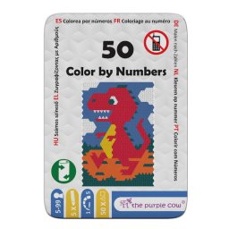 Joc educativ Purple Cow - 50 de imagini: Coloreaza dupa numere, 5+ ani