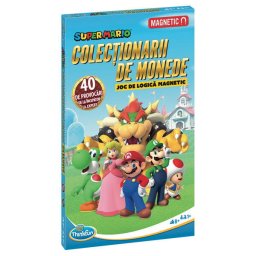 Joc de logica magnetic cu 40 de provocari, Thinkfun - Super Mario Coin Collector, limba romana, 8+ ani