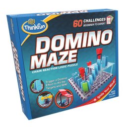 Jocul de logica si reactie in lant, Thinkfun - Domino Maze, 35 piese si elemente de constructie structurale, 96 componente total, 8+ ani