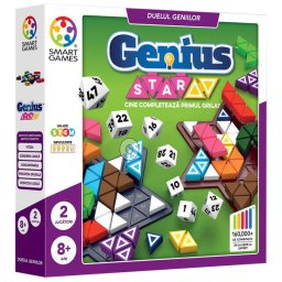 Joc de logica peste 160.000 de provocari, Smart Games - Genius Star, 8+ ani, editie limba romana