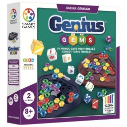 Joc de logica peste 10.000 de provocari, Smart Games - Genius Gems, 8+ ani, limba Romana