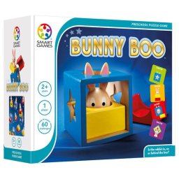Joc de logica cu 60 de provocari, Smart Games - Bunny Boo, 2+ ani, editie internationala
