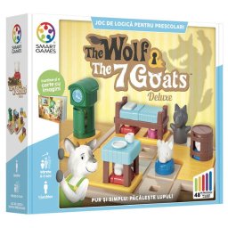 Joc de logica cu 48 de provocari, Smart Games - The Wolf The 7 Goats - Deluxe, 3+ ani, editie limba Romana