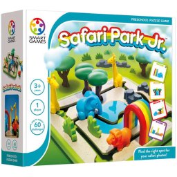 Joc de logica cu 60 de provocari, Smart Games - Safari Park Jr., 3+ ani, editie internationala