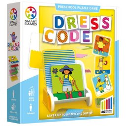 Joc de logica cu 80 de provocari, Smart Games - Dress Code, 4+ ani, editie internationala