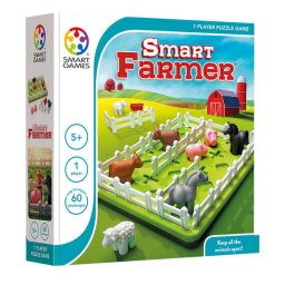 Joc de logica cu 60 de provocari, Smart Games - Smart Farmer, 4+ ani, editie internationala