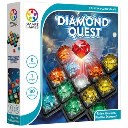 Joc de logica cu 80 de provocari, Smart Games - Diamond Quest, 8+ ani, editie internationala