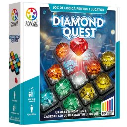 Joc de logica cu 80 de provocari, Smart Games - Diamond Quest, 8+ ani, editie limba Romana