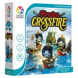 Joc de logica cu 80 de provocari, Smart Games - Pirates Crossfire, 7+ ani, editie internationala
