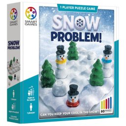 Joc de logica cu 80 de provocari, Smart Games - Snow Problem, 8+ ani, editie internationala