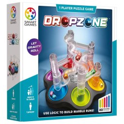 Joc de logica cu 80 de provocari, Smart Games - Dropzone, 8+ ani, editie internationala