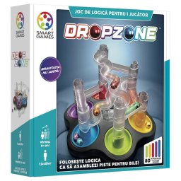 Joc de logica cu 80 de provocari, Smart Games - Dropzone, 8+ ani, editie limba romana