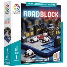 Joc de logica cu 80 de provocari, Smart Games - RoadBlock, 7+ ani, editie limba Romana
