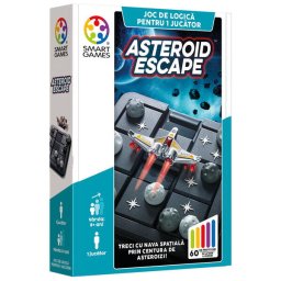 Joc de logica cu 60 de provocari, Smart Games - Asteroid Escape, 8+ ani, editie limba Romana