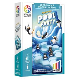 Joc de logica cu 60 de provocari, Smart Games - Penguins Pool Party, 6+ ani, editie limba Romana