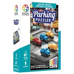 Joc de logica cu 60 de provocari, Smart Games - Parking Puzzler, 6+ ani, editie limba Romana