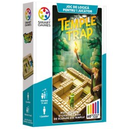 Joc de logica cu 60 de provocari, Smart Games - Temple Trap, 7+ ani, editie limba Romana